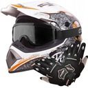 ĽAHKÁ PRILBA ENDURO QUAD XS KRÍŽOVÁ PRILBA + OKULIARE + RUKAVICE