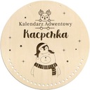 Adventný kalendár s dreveným kruhom ZÁKLAD s MENOM dieťatka na stene