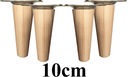 NOHY Drevené kužeľové NOHY 10cm 4 ks + plechy