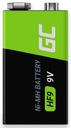 BATÉRIA 9V HF9 250mAh GREEN CELL