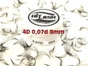 HITLASH hotové mihalnice 500 mihalníc 4D 0,07D 8mm