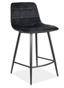 Polstolička, barová stolička MILA H-2 zamatová čierna