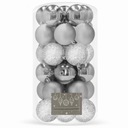 GUĽA NA VIANOČNÝ STROMČEK 6cm NEZRUŠITEĽNÁ ČAŤKA 30x SET