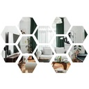 Dekoratívne akrylové zrkadlo Honeycomb Hexagon Hexa 10cm sada 12 ks.