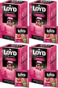 Loyd Horeca Premium čaj v obálkach divoká ruža a malina 20ks x4