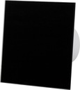 Kúpeľňový ventilátor dRim 100 S čierne lesklé sklo