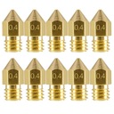 Tryska MK8 0,4 mm pre 3D tlačiarne Ender, 10 kusov
