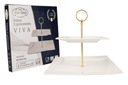 PORCELÁNOVÝ 2-RAD STRIEBORNÝ VZOR Viva 25,5 cm