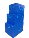 Modré úložné boxy Set B