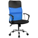 Pohodlná modrá pracovná stolička s kolieskami