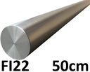 Nerezová tyč, priemer 22 mm, trieda 304 | 50 cm