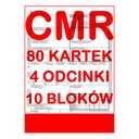 Formulár CMR, nákladný list, 80 listov / 4 sekcie x 10 blokov