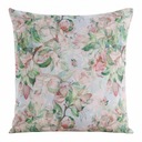 Kvetinová obliečka na vankúš FLORE/10 45x45 cm zelená + ružová