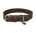 TRIXIE Rustikálny hrubý kožený obojok L 48–56 cm/30 mm, tmavohnedý
