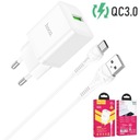 QC3.0 18W rýchla nástenná nabíjačka + kábel typu C