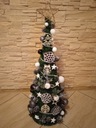 KUŽEL, vianočný stromček, ZDOBENÝ ozdobami, 40 cm, OBLEČENÝ