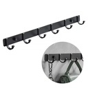 Čierny vešiak na nástenné kľúče LOFT 44cm