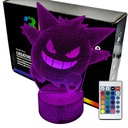 LED nočná lampa Pokemon Gengar 3D LAMP