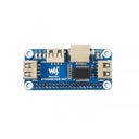 Ethernet / USB HUB HAT modul pre Raspberry Pi 1x RJ45 3x USB