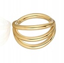 Zlaté segmentové náušnice Daith Rook trojitá špirála trojitá špirála, klikr prsteň, 10 mm