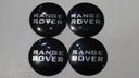 4 x hliníkové nálepky pre stredové krytky RANGE ROVER 56 mm, čierne