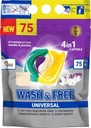 WASH&FREE Laundry kapsule 4v1 Levanduľa 75 ks