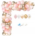 Balónová girlanda balónová sada balóny ružové zlato konfety krst svadobné
