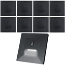 8x LED SCHODISKOVÉ SVIETIDLÁ SNÍMAČ POHYBU SÚMRAK