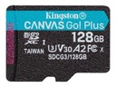 KINGSTON 128GB microSDXC Canvas Go Plus 170R A2 U3
