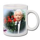 Prezidentský hrnček Biely vtipný darček PIS Kaczyński