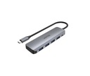 Unitek HUB USB-C - 4x USB microUSB aktívny šedý