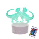 3D LED DINOSAUR T-REX JURASSKÁ PARKOVÁ LAMPA + DIAĽK