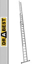 Bočný hliníkový rebrík 3x13 ZVÁRANÝ DRABEST