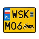 Žltá doska pre vintage motocykel WSK M06