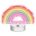 NEÓNOVÁ LED DÚHA NA STOJANOM, FAREBNÁ STOJANÁ NOČNÁ LAMPA USB/PLEXI BATÉRIE