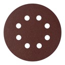 Kotúč na suchý zips Univerzálny 125 mm P120 otvorov 5 ks.