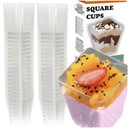 Dezertné poháre Štvorcové dezertné pyramídy 120ml Snacks Dezert
