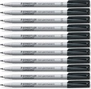 Staedtler Lumocolor folio, okrúhle, čierne, x8