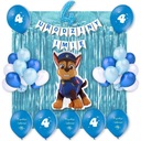 Ozdoby balónov PAW Patrol 4. narodeniny Ľubovoľné meno