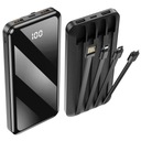 Power banka 10000 mAh 4 typy vstavaných káblov