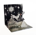Vianočná pohľadnica 3D vianočný snežný sob