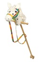 Biely bodkovaný koník na palici Hobbyhorsing Goki