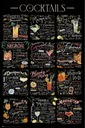 Plagát k baru Cocktails Drinks 61x91,5 cm