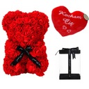 MEDVEĎ VALENTÍN S RUŽAMI DARČEK 25cm+VANKÚŠ ZADARMO