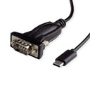 Kábel prevodníka USB-C na DB9 / DB25, čierny, 1,8 m