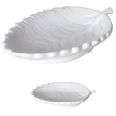 Ozdobný tanier keramický biely LEAF 20