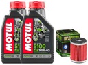 Olej MOTUL 5100 10W40 2L. + Filter HF141, Yamaha YP125R X-Max, 06-14