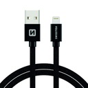 0,2 m opletený nabíjací kábel USB Lightning 3A