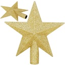VIANOČNÝ STROMČEK TOP STAR ZLATÁ HVIEZDA NEZRUŠITEĽNÁ OZDOBENIE NA VIANOČNÝ STROMČEK 15 CM