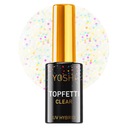 YOSHI Topfetti CLEAR TOP hybridný lak na nechty s konfetovými čiastočkami 10ml
